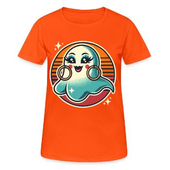 Drôle Glamour Goule Flashy Halloween - T-shirt respirant Femme - orange néon - Devant - AI Model Female 172 dark (172cm)