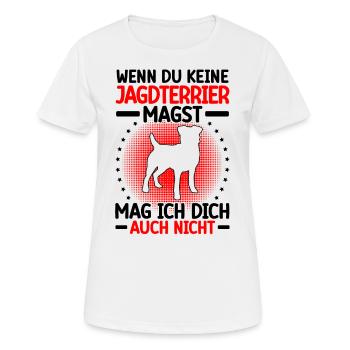 Jagdterrier mag dich nicht Deutscher Jagdhund - Frauen T-Shirt atmungsaktiv - Weiß - Vorne - AI Model Female 172 dark (172cm)