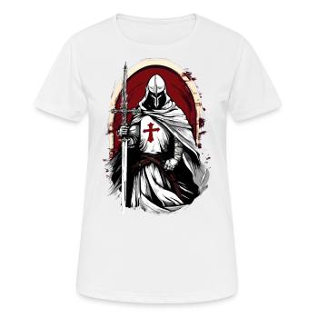 Crusader Knight with - Women's Breathable T-Shirt - white - Front - AI Model Female 172 dark (172cm)