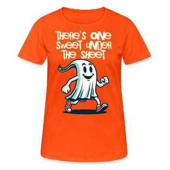 Last Minute Kostüm Unheimliches Halloween - Frauen T-Shirt atmungsaktiv - Neonorange - Vorne - AI Model Female 172 dark (172cm)