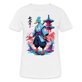Esthétique Samurai Duck Style Vaporwave - T-shirt respirant Femme - blanc - Devant - AI Model Female 172 dark (172cm)