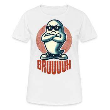 Scary Halloween Ghost Broth - Women's Breathable T-Shirt - white - Front - AI Model Female 172 dark (172cm)