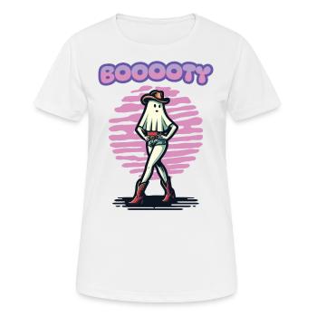 Lustiges Halloween Booty Cowboy Girl Geist - Frauen T-Shirt atmungsaktiv - Weiß - Vorne - AI Model Female 172 dark (172cm)