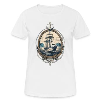 Discover freedom on the high seas - Women's Breathable T-Shirt - white - Front - AI Model Female 172 dark (172cm)