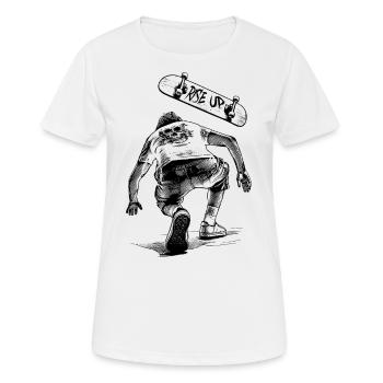 Patin. Linteau. Lève-toi. Chemise pour les vrais patineurs. - T-shirt respirant Femme - blanc - Devant - AI Model Female 172 dark (172cm)