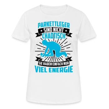 Le parquet n’est pas un carrelage chaotique - T-shirt respirant Femme - blanc - Devant - AI Model Female 172 dark (172cm)