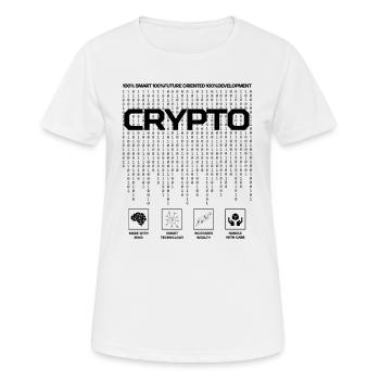 Crypto Design - Women's Breathable T-Shirt - white - Front - AI Model Female 172 dark (172cm)