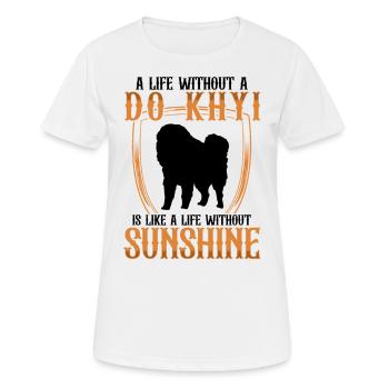 La vie sans Do Khyi Dogue tibétain Mastiff tibétain - T-shirt respirant Femme - blanc - Devant - AI Model Female 172 dark (172cm)