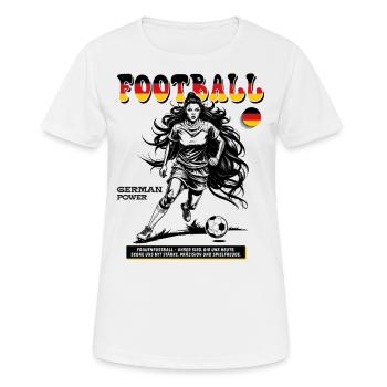German Fußballspielerin Shirt: Taktik und Timing - Frauen T-Shirt atmungsaktiv - Weiß - Vorne - AI Model Female 172 dark (172cm)