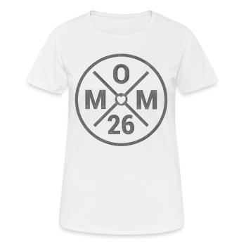 Mama 2026 Baby Schwangerschaft Ankündigung - Frauen T-Shirt atmungsaktiv - Weiß - Vorne - AI Model Female 172 dark (172cm)
