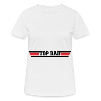 Top Dad - Frauen T-Shirt atmungsaktiv - Weiß - Vorne - AI Model Female 172 dark (172cm)