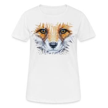 Kleiner Fuchs im Busch | Yolo-Artwork - Frauen T-Shirt atmungsaktiv - Weiß - Vorne - AI Model Female 172 dark (172cm)