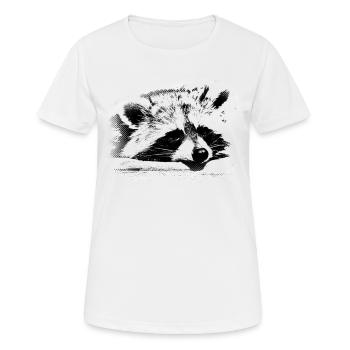 Cute raccoon - Women's Breathable T-Shirt - white - Front - AI Model Female 172 dark (172cm)