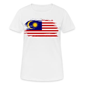 Drapeau drapeau malaisie - T-shirt respirant Femme - blanc - Devant - AI Model Female 172 dark (172cm)