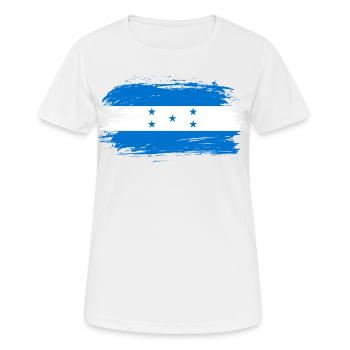 Honduras flag flag - Women's Breathable T-Shirt - white - Front - AI Model Female 172 dark (172cm)