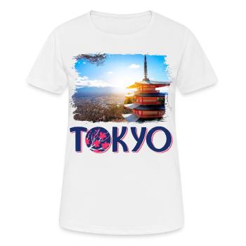 Tokyo Tokyo Japon Asie Pagode Montagne - T-shirt respirant Femme - blanc - Devant - AI Model Female 172 dark (172cm)