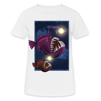Anglerfische Laterne - Frauen T-Shirt atmungsaktiv - Weiß - Vorne - AI Model Female 172 dark (172cm)