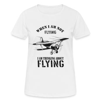 Retro pilot pilot Airplane pilot gifts - Women's Breathable T-Shirt - white - Front - AI Model Female 172 dark (172cm)
