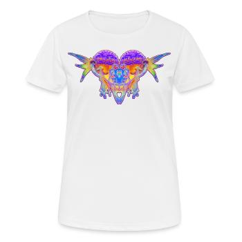 Trippy Heart - Women's Breathable T-Shirt - white - Front - AI Model Female 172 dark (172cm)