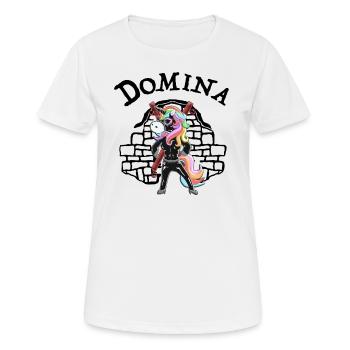 Maîtresse Dominatrice - T-shirt respirant Femme - blanc - Devant - AI Model Female 172 dark (172cm)