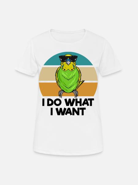 Wellensittich - Dame T-shirt svedtransporterende - hvid