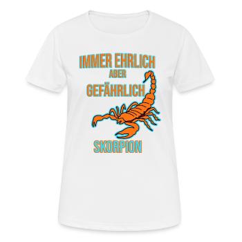 Skorpion Sternzeichen - Frauen T-Shirt atmungsaktiv - Weiß - Vorne - AI Model Female 172 dark (172cm)