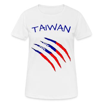 Taiwan claws taiwan flag from taiwan - Frauen T-Shirt atmungsaktiv - Weiß - Vorne - AI Model Female 172 dark (172cm)