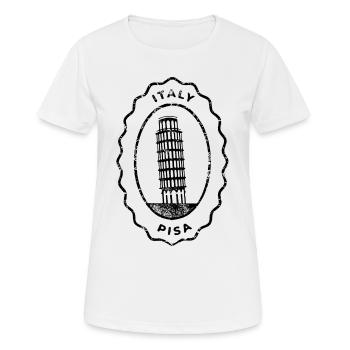 Pise Italie La tour penchée de Pise Souvenir - T-shirt respirant Femme - blanc - Devant - AI Model Female 172 dark (172cm)