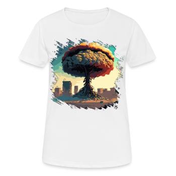 Post Apocalypse Arbre - T-shirt respirant Femme - blanc - Devant - AI Model Female 172 dark (172cm)