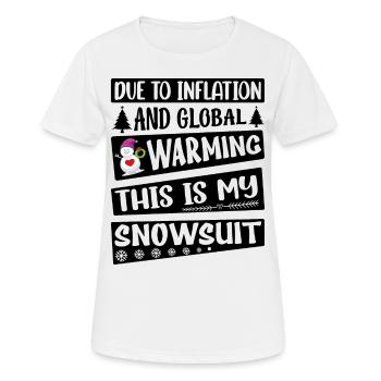 En raison de l’augmentation des prix - Habit de neige - T-shirt respirant Femme - blanc - Devant - AI Model Female 172 dark (172cm)