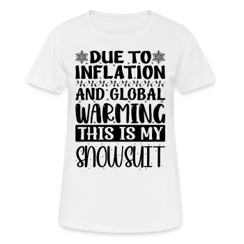 En raison de l’augmentation des prix - Habit de neige - T-shirt respirant Femme - blanc - Devant - AI Model Female 172 dark (172cm)