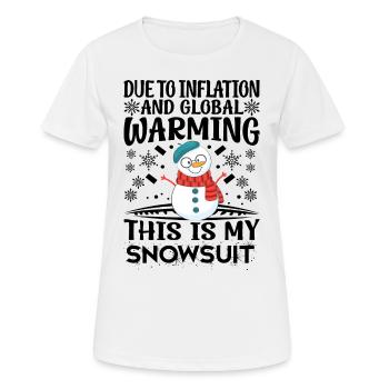 En raison de l’augmentation des prix - Habit de neige - T-shirt respirant Femme - blanc - Devant - AI Model Female 172 dark (172cm)