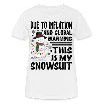 En raison de l’augmentation des prix - Habit de neige - T-shirt respirant Femme - blanc - Devant - AI Model Female 172 dark (172cm)