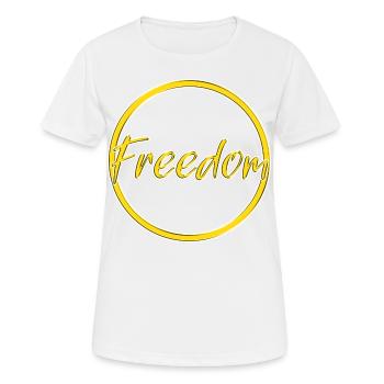 Liberté - T-shirt respirant Femme - blanc - Devant - AI Model Female 172 dark (172cm)