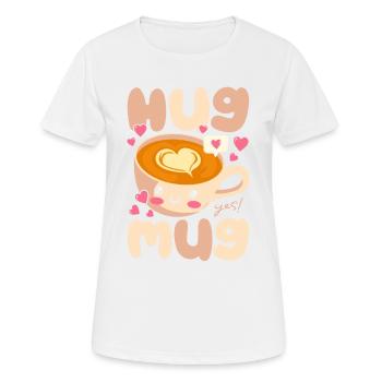 Morgendliche Kuschel-Frühstücksschüssel! - Frauen T-Shirt atmungsaktiv - Weiß - Vorne - AI Model Female 172 dark (172cm)