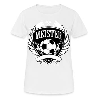 Meister - Frauen T-Shirt atmungsaktiv - Weiß - Vorne - AI Model Female 172 dark (172cm)
