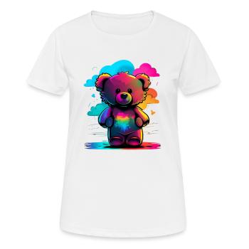 Teddy Bear - Women's Breathable T-Shirt - white - Front - AI Model Female 172 dark (172cm)
