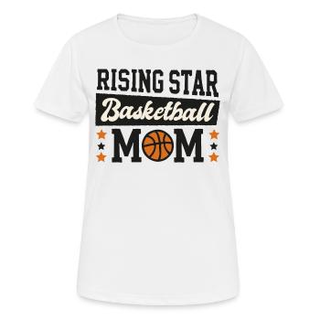 Basketball Mama eines aufstrebenden Stars - Frauen T-Shirt atmungsaktiv - Weiß - Vorne - AI Model Female 172 dark (172cm)