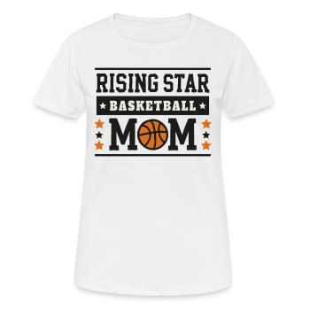 Basketball Mama eines aufstrebenden Stars - Frauen T-Shirt atmungsaktiv - Weiß - Vorne - AI Model Female 172 dark (172cm)