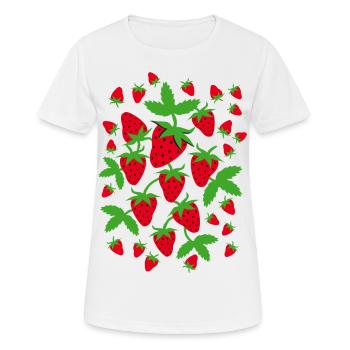 Fraises Fraises - T-shirt respirant Femme - blanc - Devant - AI Model Female 172 dark (172cm)
