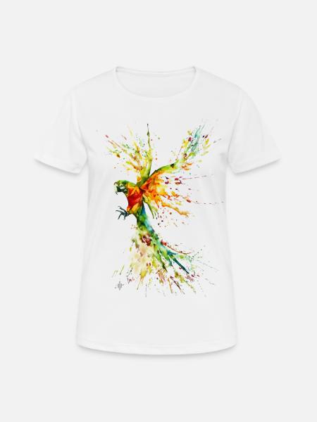 Papagei - Frauen T-Shirt atmungsaktiv - Weiß