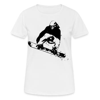 2reborn snow snow hiver sport adrénaline - T-shirt respirant Femme - blanc - Devant - AI Model Female 172 dark (172cm)