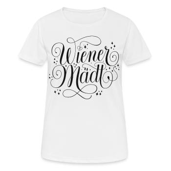 Wiener Mädl - Frauen T-Shirt atmungsaktiv - Weiß - Vorne - AI Model Female 172 dark (172cm)