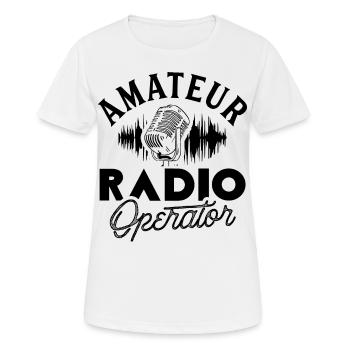 Radio amateur Radio Amateur Radio - T-shirt respirant Femme - blanc - Devant - AI Model Female 172 dark (172cm)
