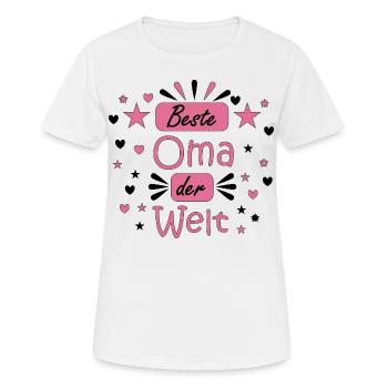 Beste Oma der Welt - Frauen T-Shirt atmungsaktiv - Weiß - Vorne - AI Model Female 172 dark (172cm)