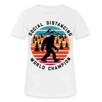 139 Yeti design sasquatch bigfoot humour drôle art - T-shirt respirant Femme - blanc - Devant - AI Model Female 172 dark (172cm)