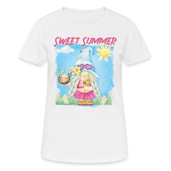 Sweet-Summer-Wichtel - Frauen T-Shirt atmungsaktiv - Weiß - Vorne - AI Model Female 172 dark (172cm)