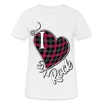 I love Rock - Women's Breathable T-Shirt - white - Front - AI Model Female 172 dark (172cm)
