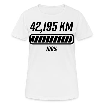 Marathon Marathonläufer Loading Strecke - Frauen T-Shirt atmungsaktiv - Weiß - Vorne - AI Model Female 172 dark (172cm)