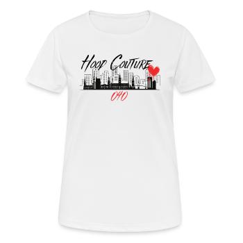 Hood Couture 040 - Frauen T-Shirt atmungsaktiv - Weiß - Vorne - AI Model Female 172 dark (172cm)
